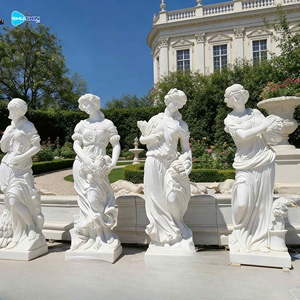 Estatuas de mármol blanco de las cuatro estaciones, estilo griego, para decoración de jardín. - Product Image 1