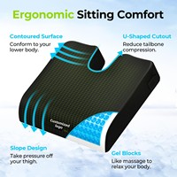 Échantillon de soutien, vente en gros, coussin de siège en mousse à mémoire de forme améliorée avec gel anti-pression, personnalisé, nouveau design