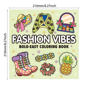 Libro <span class=keywords><strong>para</strong></span> Colorear <span class=keywords><strong>para</strong></span> <span class=keywords><strong>Adultos</strong></span> y Adolescentes de 52 Páginas con Cubierta de Papel <span class=keywords><strong>para</strong></span> Pintura Gouache, Encuadernación Térmica y Cosida - Product Image 1