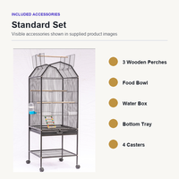 Cages à oiseaux décoratives en fer de taille moyenne en fil métallique pour perroquets, pinsons, canaris