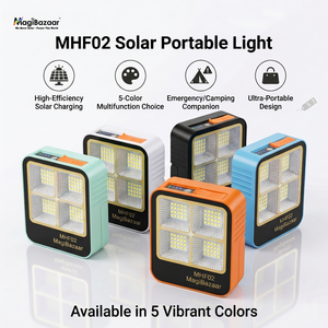 Linterna Solar Recargable MHF02, Linterna LED Impermeable IP65 para Camping, Soporte Magnético, Banco de Energía, Senderismo, Emergencias - Product Image 2