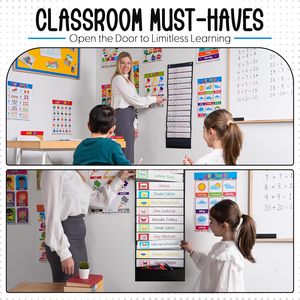 Tabla de horarios diarios de 13 bolsillos, papel laminado, planificador visual duradero para niños de 3 a 6 años - Product Image 6