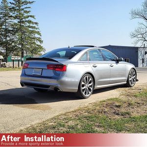 Aileron de coffre arrière en fibre de carbone pour Audi A6 C7 C7.5 S6 2012 2013 2014 2015 2016 2017 Sedan Trunk Lip HighKick Wing - Product Image 6