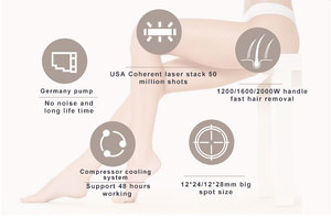 Appareil laser à diode haute énergie pour les traitements de réduction des poils à long terme dans les spas et les cliniques - Product Image 3