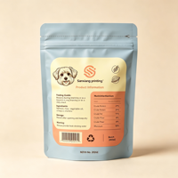 Sacs d'emballage professionnels en BOPP personnalisés, résistants à l'humidité, pour aliments pour animaux de compagnie, sachets refermables pour animaleries, chiens et chats