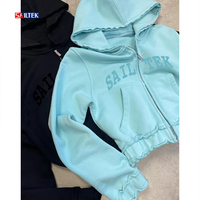 Collection Automne 2026 : Survêtements Tendance pour Femmes – Ensemble Personnalisé Deux Pièces (Haut Court Zippé à Capuche et Pantalon de Survêtement) – Vente en Gros