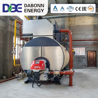 Chaudière à vapeur à gaz naturel de 2 tonnes/h, à tubes de fumée, automatique avec PLC, pour la transformation alimentaire et la production laitière