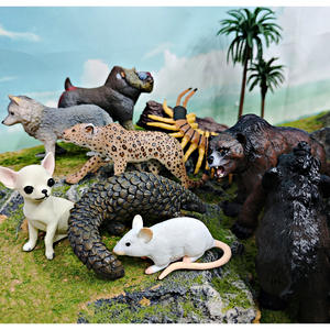 Lelewu simula animales salvajes <span class=keywords><strong>lobo</strong></span> gris leopardo pangolín <span class=keywords><strong>cueva</strong></span> oso mamut mandril ratón modelo Decoración - Product Image 2