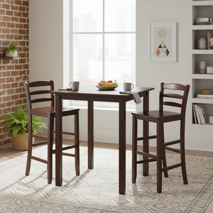 Ensemble de salle à manger Parkland 3 pièces avec table haute et 2 tabourets à dossier en échelle de 29 pouces - Product Image 5