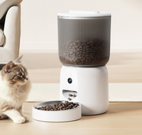 Distributeur de nourriture intelligent pour animaux de compagnie 3,7 L avec commande à distance par application, vidéo en direct et enregistrement vocal, programmes de repas personnalisables pour chats/chiens