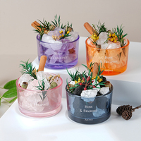 Ensemble diffuseur de parfum en verre OEM/ODM en gros avec pierres de cristal, plusieurs types de cristaux naturels, parfum personnalisé et boîte cadeau pour la décoration intérieure