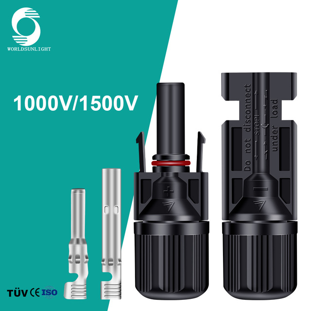 WSPVCC CE IP67 Waterproof 1000V 30A Female and Male Photovoltaic Panel Cable Wire DC Solar PV Connector for Solar Panels
