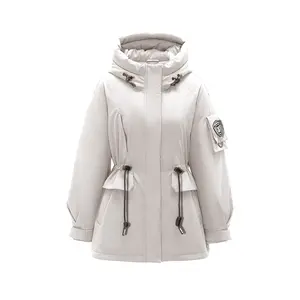 Piumino invernale bianco piumino lungo da donna Parka da donna Bubble Parka da donna nero