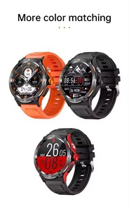Nouveau KT76 Smart <span class=keywords><strong>Warch</strong></span> 1.53 pouces forte batterie 3ATM étanche BT appel tension artérielle Fitness Tracker Smartwatch pour hommes - Product Image 4