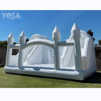 Grand château gonflable commercial pour mariage, fête, château gonflable blanc, grand château gonflable pour enfants, château gonflable commercial Tik Tok