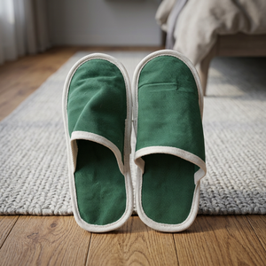 Chaussons d'hôtel écologiques 2026 respirants imprimés antidérapants avec empeigne non-tissée et semelle extérieure en caoutchouc pour usage en spa, complexe hôtelier et hôtellerie - Product Image 5