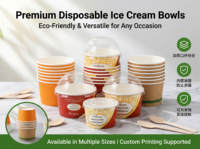 Bols et gobelets en papier jetables à paroi simple, étanches, de 4 oz, pour l'emballage de yaourts glacés, crèmes glacées et gelatos – Approvisionnement direct usine
