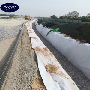 Géotextiles non tissés Géotextile tissé en PP pour la construction de routes Barrière anti-mauvaises herbes agricole et revêtement de rives de réservoirs Géotextile de 5 mm d'épaisseur - Product Image 4