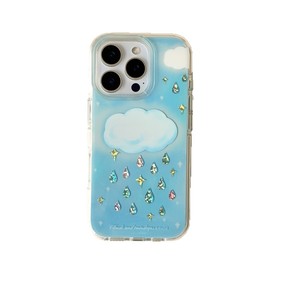 Funda para Teléfono con Doble Capa de Cristales de Imitación en Forma de Gota de Lluvia, Brillante y Elegante para iPhone 16 Pro Max 15 14 13 para Mujer - Product Image 1
