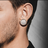 Evorte Custom 0g 1g DIY, dilatateurs d'oreille en acier inoxydable blanc, plug, tunnel, expander, stretcher, bijoux de corps