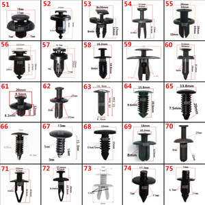 Interior remache de plástico Clips de sujetador 8mm agujero empujar negro remache para automóvil - Product Image 6