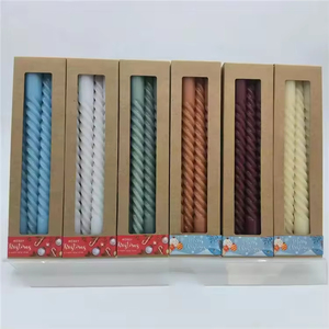 Colorful Twisted Spiral Scented Cotton <b>Wick</b> Taper <b>Candles</b> Spiral <b>Candle</b> for Birthday Party Decoration - Product Image 2