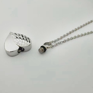 Angel Wing <strong>Hold</strong> Heart Cremation Urn <strong>Necklace</strong> Keepsake Memroial Jewelry for <strong>Ash</strong> - Product Image 2