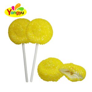 Factory Price Soft <strong>Orange</strong> Filled Marshmallow <strong>Pop</strong> with Sweet Sugar Coating - Product Image 5
