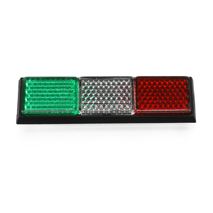 Réflecteur arrière universel à coller sur la plaque d'immatriculation, pour ATV, moto, <span class=keywords><strong>Dirt</strong></span> <span class=keywords><strong>Bike</strong></span>, Scooter, Quad, plaque réfléchissante rectangulaire rouge et verte - Product Image 6