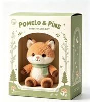 Boîte d'emballage en carton personnalisée avec fenêtre transparente, écologique et de qualité supérieure, avec logo, pour peluches, jouets en peluche, cadeau d'anniversaire pour enfants
