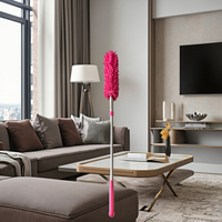 Nouvelle tête de plumeau rétractable en chenille durable, manche en plastique 63-98 cm, dépoussiéreur électrostatique pour plafond, lit, canapé