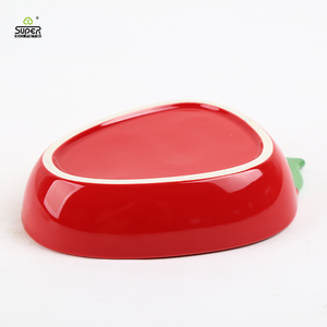 Bol pour <span class=keywords><strong>chat</strong></span> de nourriture lente en forme de fraise, alimentation saine anti-avale assiette de nourriture lente alimentation <span class=keywords><strong>chat</strong></span> bol de nourriture pour <span class=keywords><strong>chat</strong></span> en céramique - Product Image 6