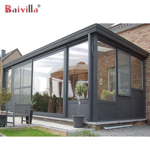 Cadre de couverture en alliage d'aluminium Maisons en verre modernes Véranda  Solarium avec verre trempé - Product Image 6