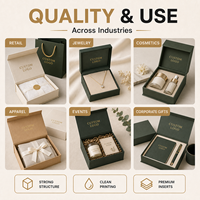 Fabrication de boîtes magnétiques rigides personnalisées avec logo pour cadeaux d'entreprise, boîte cadeau de luxe avec insert, carte de remerciement et sacs en papier