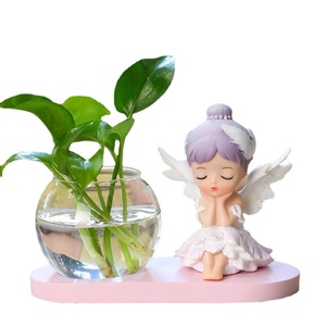 Cute Annie Figurine Hydroponic Vase <b>Desk</b> Decoration Office Supply Gift Birthday Present Single Piece PVC Contemporary Design - Product Image 3