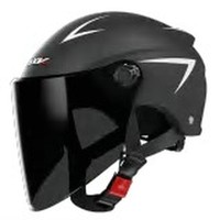 Casque de moto léger pour l'été, type jet, avec sangle de mentonnière, taille 54-61 cm
