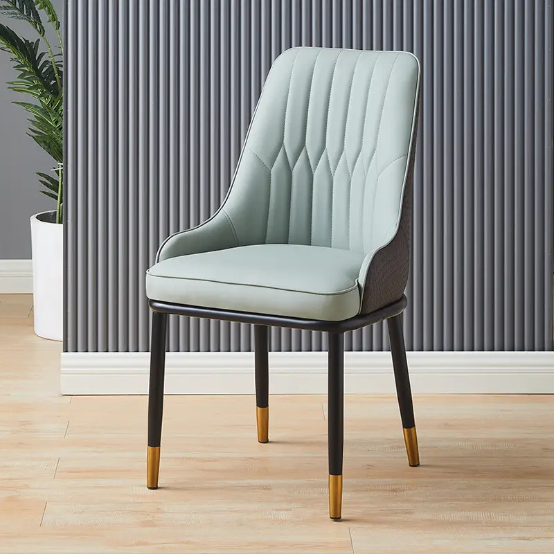 Hotel dining chairs, modern light luxury small household hotel private rooms, cafes, bars, high backrest soft upholstered chairs