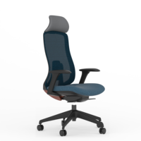 Chaise de bureau exécutive contemporaine KOHO à dossier haut en maille, chaise de patron certifiée BIFMA EN 1335 GREEN GUARD, accoudoirs 4D en PU, vente en gros