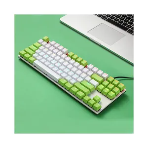 Teclado mecánico retroiluminado con luces para juegos de pc, dispositivo con diseño personalizado y diseño de su logotipo