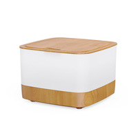 Diffuseur d'arômes ultrasonique en bois grainé de qualité supérieure, 800 ml, humidificateur d'air silencieux avec lumière LED de nuit à 7 couleurs pour la maison, la chambre à coucher