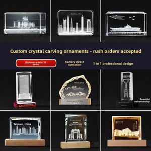 Ornamenti Personalizzati in Cristallo di Quarzo Trasparente con Incisione Interna, Prisma Rettangolare per Modelli Architettonici, Ponti, Veicoli e Navi - Product Image 3