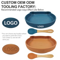 Assiette apéritif en Silicone, vaisselle de qualité alimentaire directe depuis l'usine, assiette en Silicone, ours mignon, assiette pour bébé, assiette pour enfants