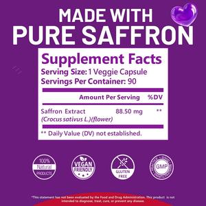 Nouveauté : Extraits de plantes de safran, 90 capsules pour l'humeur et l'énergie, extrait de safran à base de plantes, capsules de safran - Product Image 3