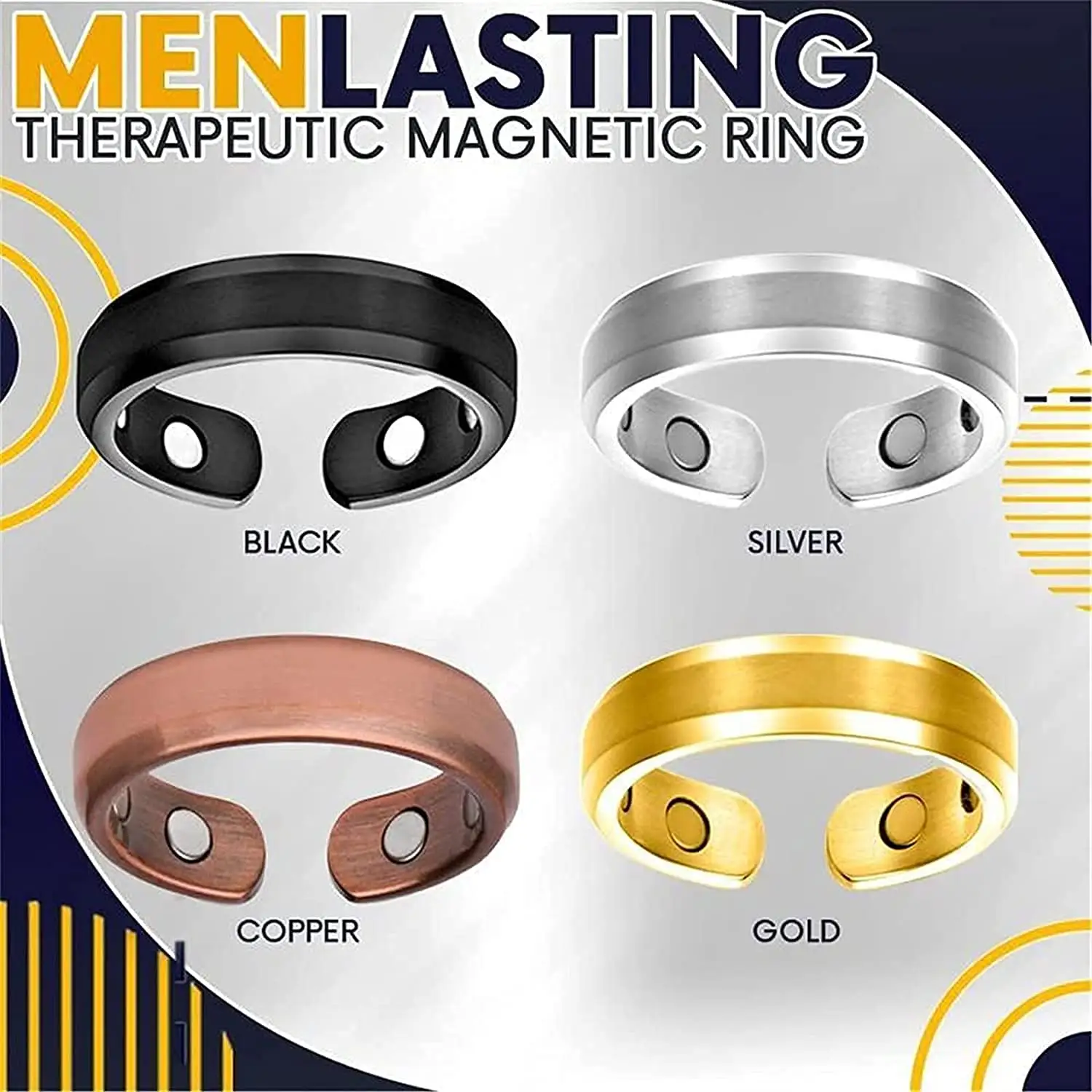 Magnete magnetico Keep Health Ring gioielli creativi anello aperto articoli di gioielli per affari/uomini anello magnetico terapeutico duraturo