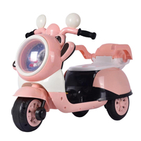 Moto électrique pour enfants, tricycle télécommandé, voiture jouet en plastique avec lumières et musique, pour deux personnes, utilisation intérieure et extérieure