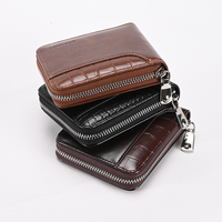 Dompet Pria Mewah Maroko Merek Terkenal Tas Kulit Bergelombang untuk Pria