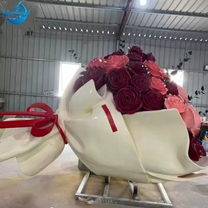 Statua Personalizzata 3D Grande Bouquet di Rose per Esterni, Scultura Floreale per Parco Giardino, Decorazione Creativa, <span class=keywords><strong>Regalo</strong></span> - Product Image 3