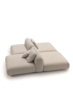 Modernes Italienisches Luxus-Ecksofa-Set Modulares Samt-Holz-Sofa für Hotel, Villa, Apartment, Wohnzimmer und Schlafzimmer aus Stoffmaterial