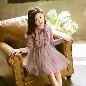 New Style Kids Girl Dress Child children's Gather Beauty Dresses For Girls Party Wearing With Lace