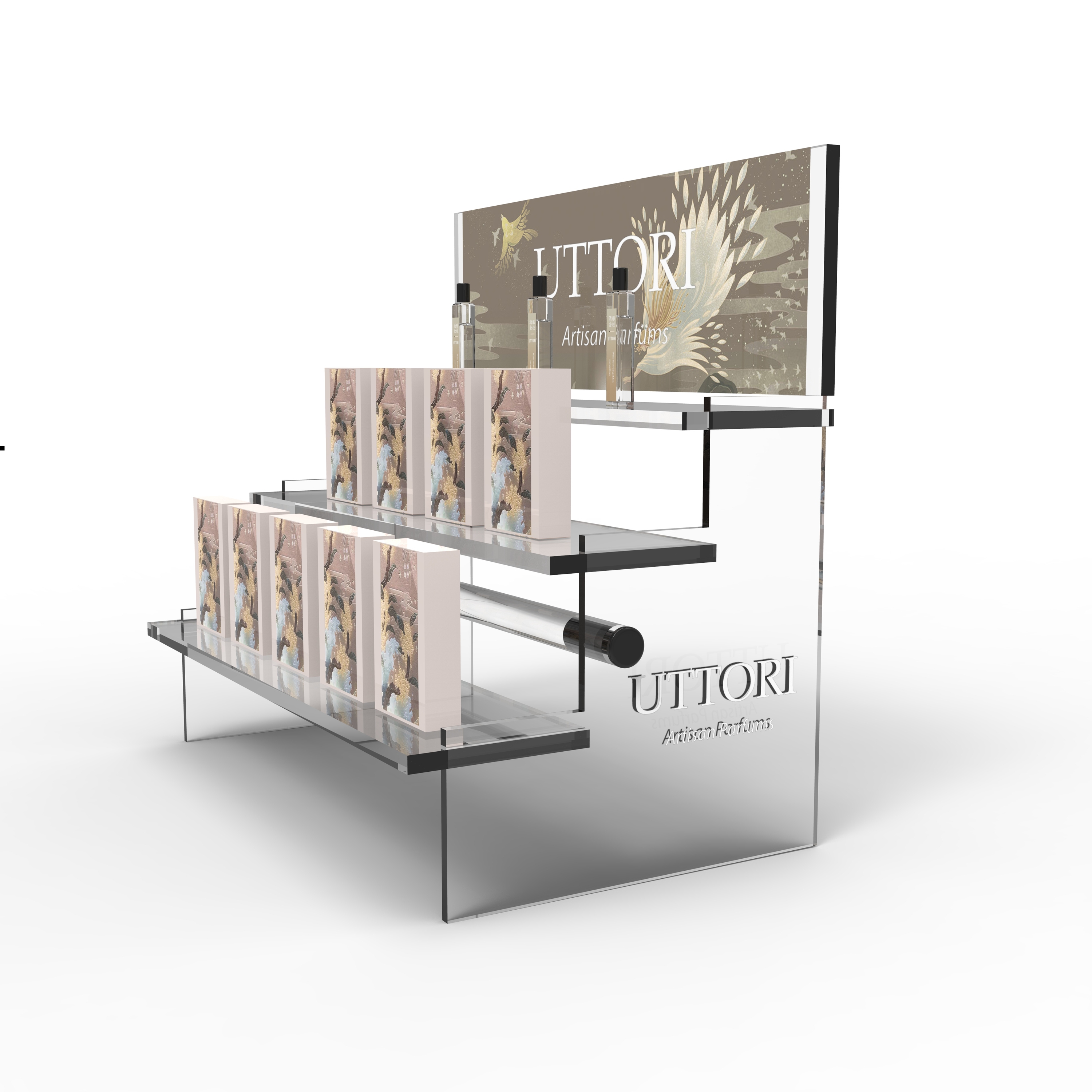 Custom Tiers clear Acrylic Display Risers Stand Holder Cupcake Makeup Acrylic Display Shelf for Organizing and Decoration — view 2